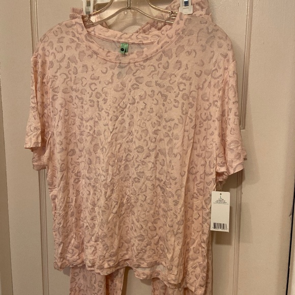NEW Honeydew Intimates ALL AMERICAN PAJAMA SET PINK FAIRYTALE LEOPARD 2 PIECE L - Picture 4 of 15